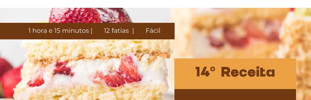 Bolo de Morango com Creme